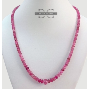 Pink Afghani Tourmaline Rondelle Beads Necklace, Pink Tourmaline Necklace, Statement necklace handmade gift For Her