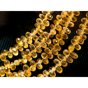 Natural Yellow Sapphire Faceted Tear Drops, Yellow Sapphire Beads, Sapphire Tear Drops Beads, Yellow Sapphire Beads